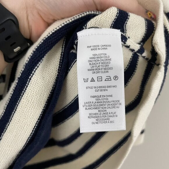 Current Elliott Elsie Striped Nautical Preppy Sailor Sweater Size 2 (US 6) - Picture 4 of 6